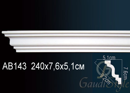 Perfect карниз потолочный гладкий AB143F от магазина Gaudi