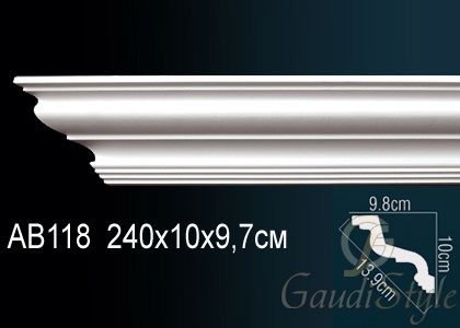 Perfect карниз потолочный гладкий AB118 от магазина Gaudi