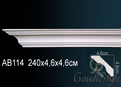 Perfect карниз потолочный гладкий AB114 от магазина Gaudi