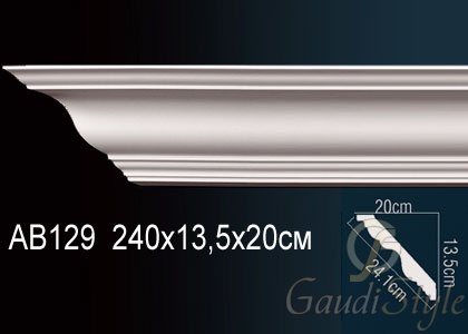 Perfect карниз потолочный гладкий AB129 от магазина Gaudi
