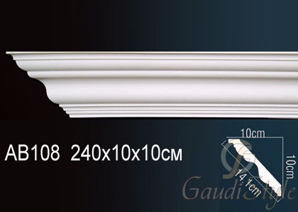 Perfect карниз потолочный гладкий AB108 от магазина Gaudi