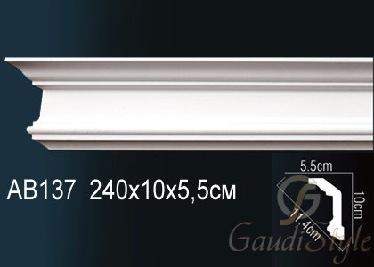 Perfect карниз потолочный гладкий AB137F от магазина Gaudi