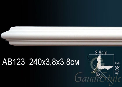 Perfect карниз потолочный гладкий AB123 от магазина Gaudi