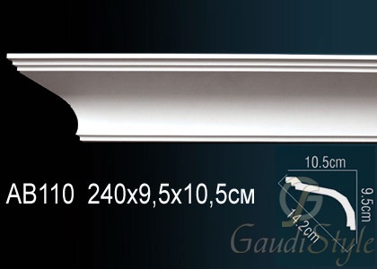 Perfect карниз потолочный гладкий AB110 от магазина Gaudi