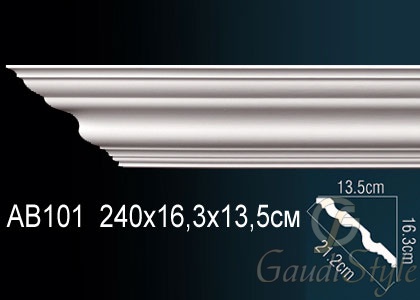 Perfect карниз потолочный гладкий AB101 от магазина Gaudi