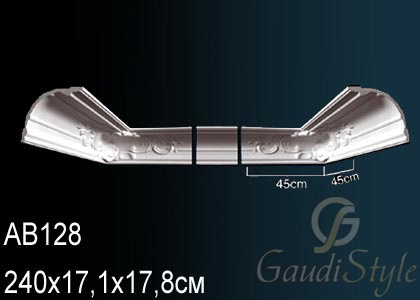 Perfect карниз потолочный гладкий AB128 от магазина Gaudi