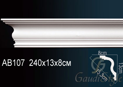 Perfect карниз потолочный гладкий AB107 от магазина Gaudi