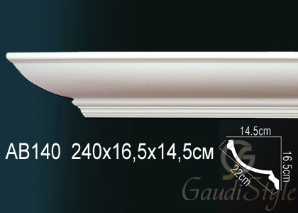 Perfect карниз потолочный гладкий AB140 от магазина Gaudi