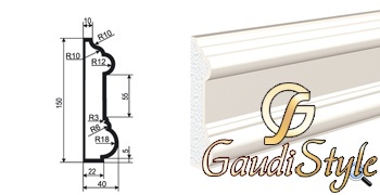 картинка Lepninaplast Молдинг цокольный ЦВ-150/2 от магазина Gaudi