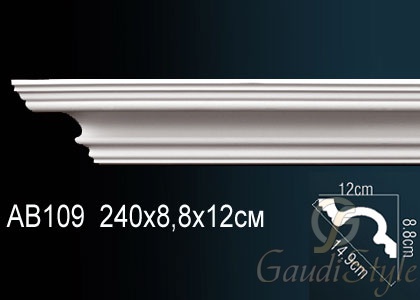 Perfect карниз потолочный гладкий AB109 от магазина Gaudi