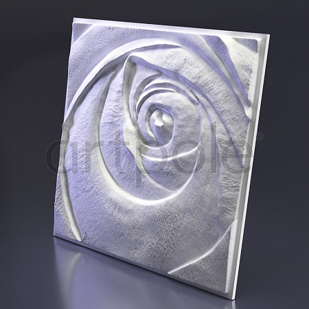 картинка 3D панель из гипса Rose пятый элемент 600х600 мм, 0,36м2 от магазина Gaudi