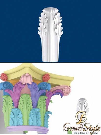 картинка Modus Decor Колонна КЛ017.07 (средний лист) от магазина Gaudi