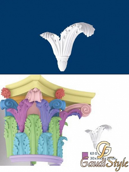 картинка Modus Decor Колонна КЛ017.09 (верхний лист) от магазина Gaudi