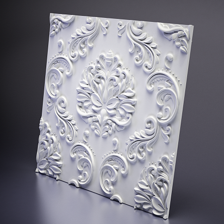 картинка 3D панель из гипса VALENCIA -2 LED WHITE, 600x600 мм, 0,36 м2 от магазина Gaudi