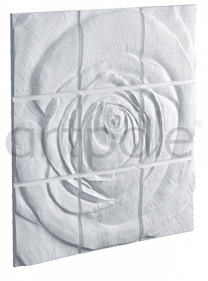 картинка 3D панно из гипса Rose 1800x1800x47 от магазина Gaudi