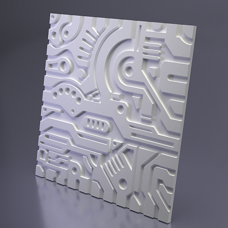 картинка 3D панель из гипса EX-MACHINA, 600x600 мм, 0,36 м2 от магазина Gaudi